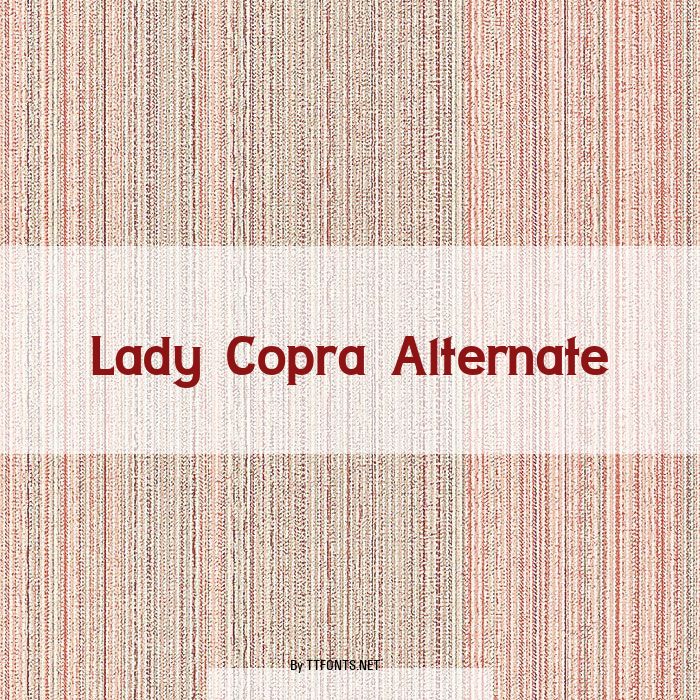 Lady Copra Alternate example